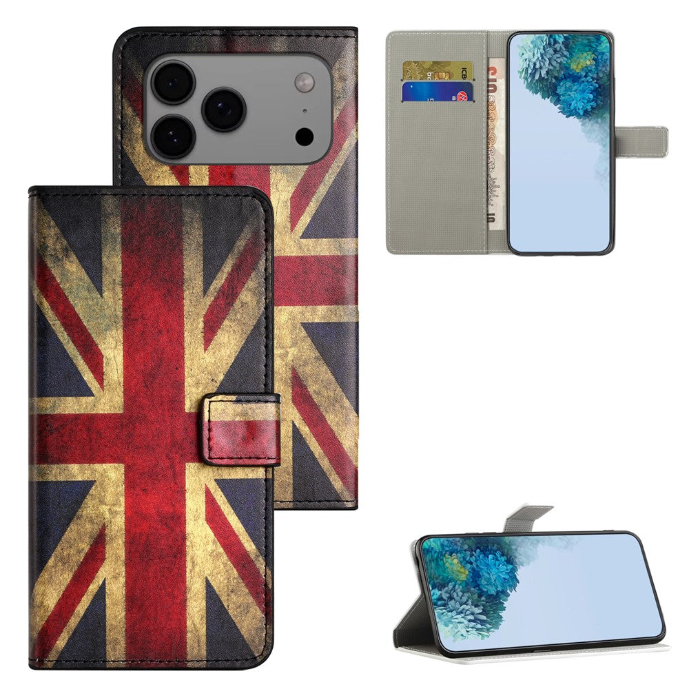 For iPhone 17 Pro Max Case Pattern Print PU Leather Wallet Phone Cover - Union Jack