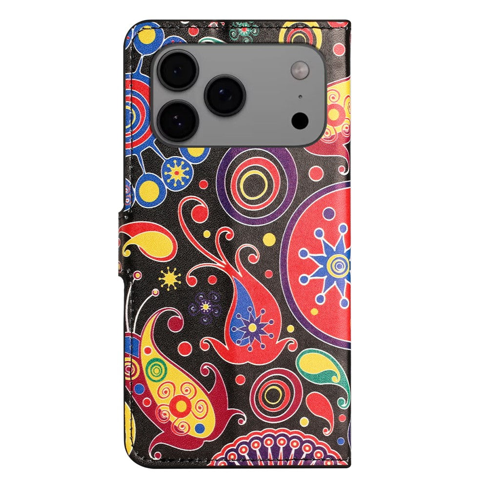 For iPhone 17 Pro Max Case Pattern Print PU Leather Wallet Phone Cover - Jelly Fish