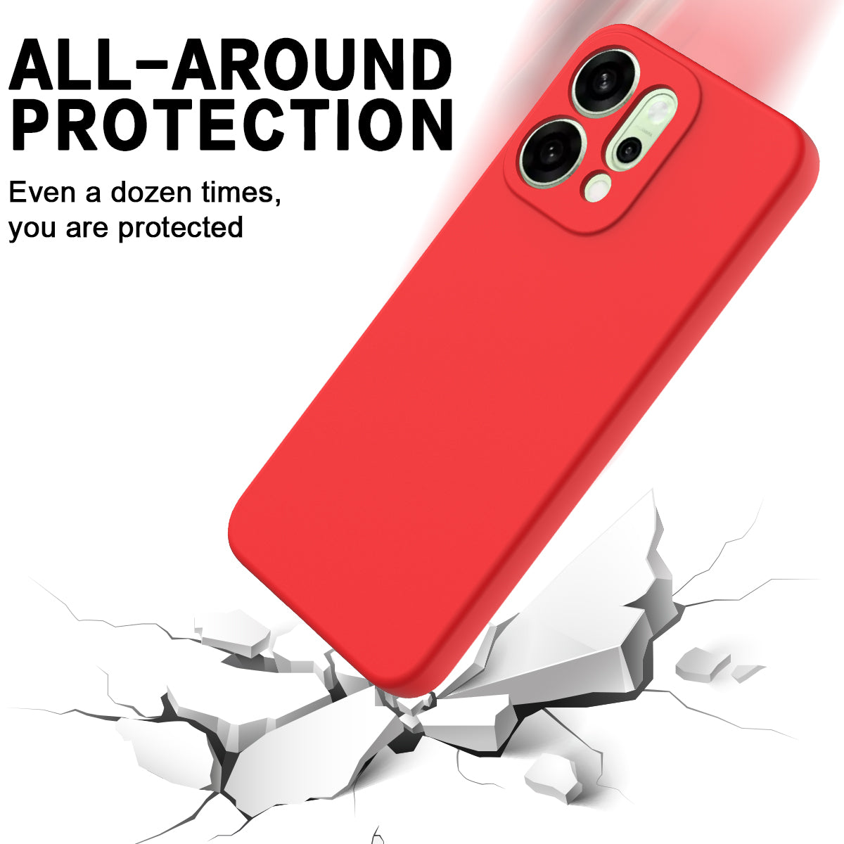 For Oppo Reno14 Pro 5G (China) / Oppo Reno14 Pro 5G (Global) Liquid Silicone Case Phone Back Cover with Hand Strap - Red