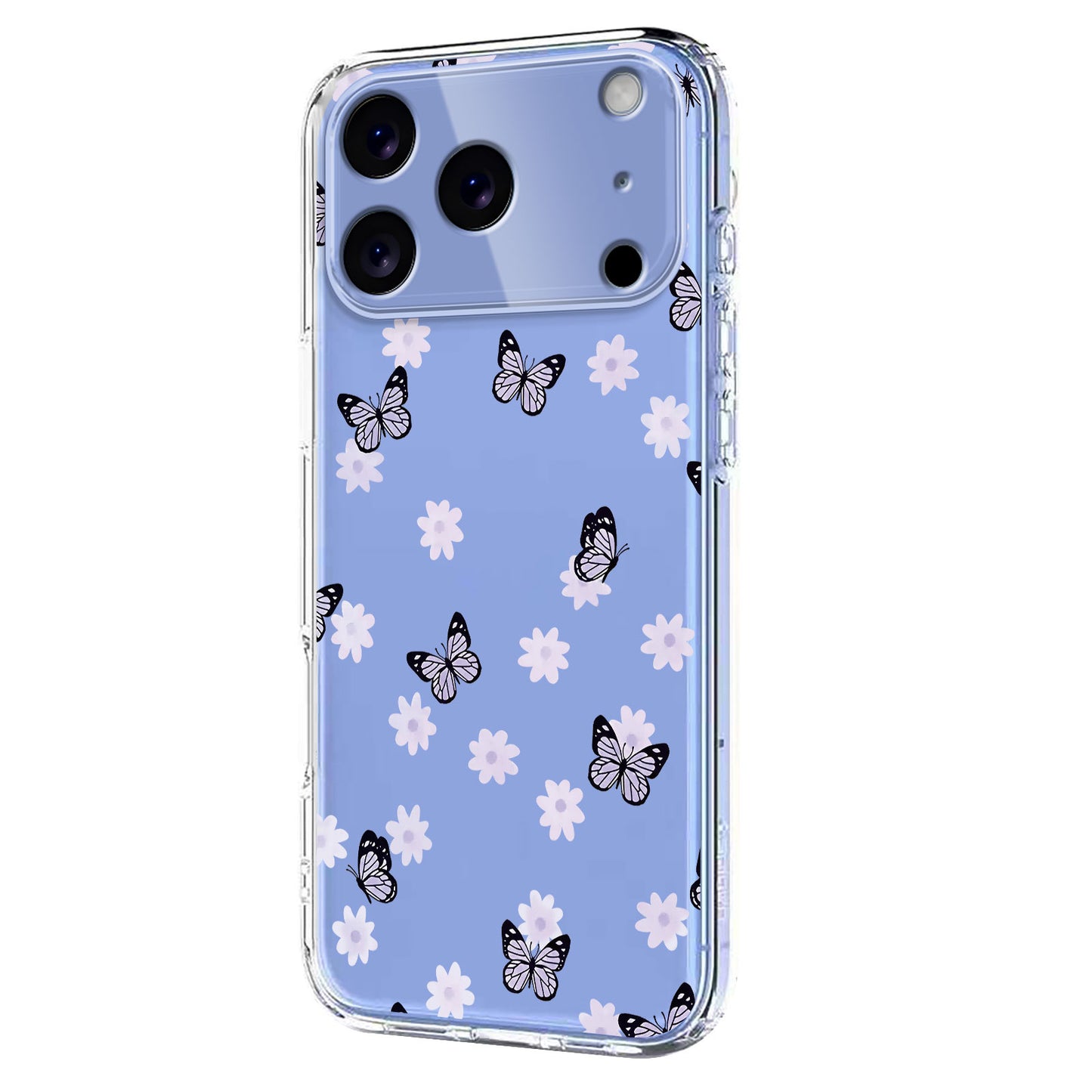 For iPhone 17 Pro Max Case Butterfly Floral Pattern Printing TPU Phone Back Cover - Butterflies