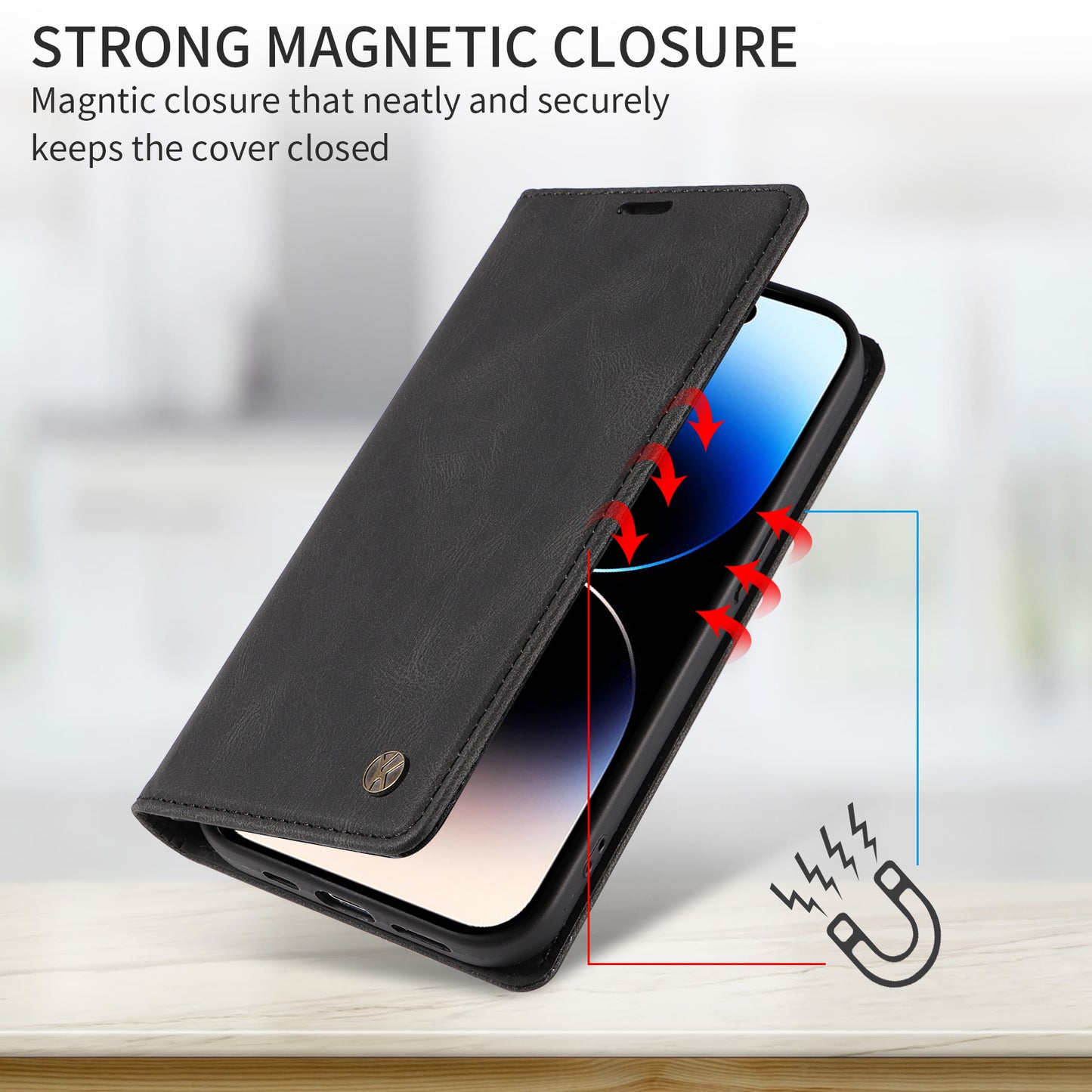 For Oppo Reno14 Pro 5G (China) / Oppo Reno14 Pro 5G (Global) Leather Cover YIKATU YK-004 Skin-Touch Wallet Phone Cases - Black