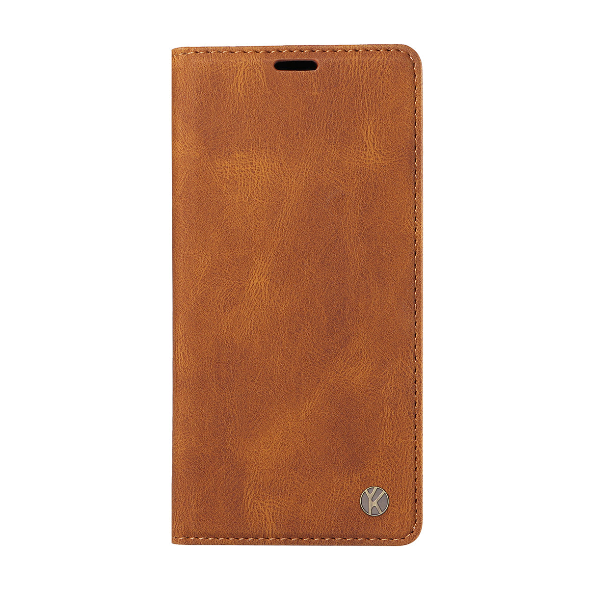 For Oppo Reno14 Pro 5G (China) / Oppo Reno14 Pro 5G (Global) Leather Cover YIKATU YK-004 Skin-Touch Wallet Phone Cases - Brown