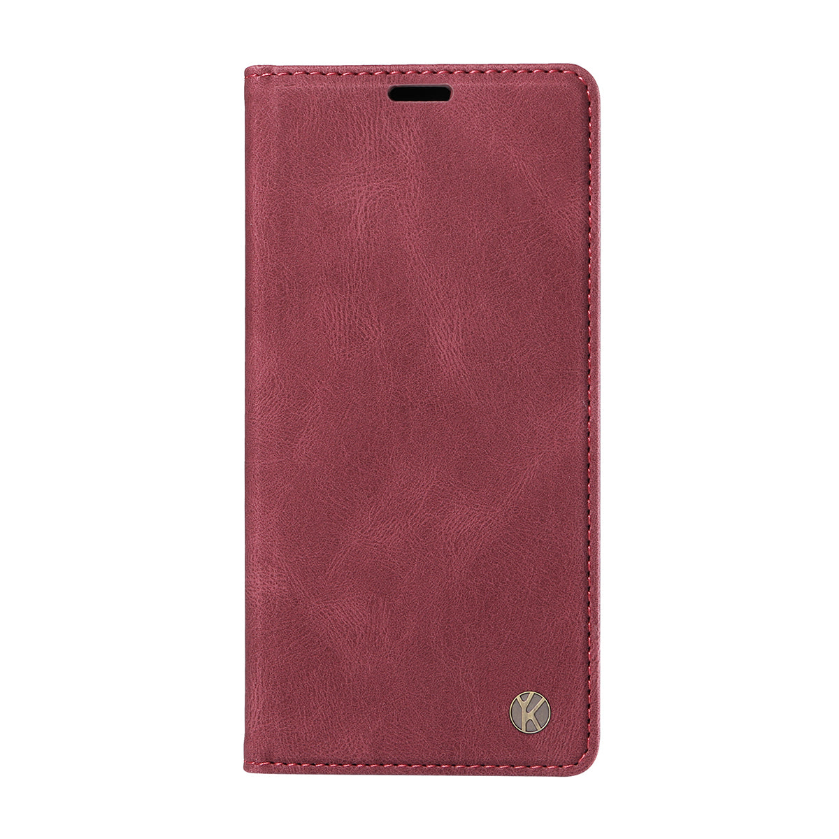 For Oppo Reno14 Pro 5G (China) / Oppo Reno14 Pro 5G (Global) Leather Cover YIKATU YK-004 Skin-Touch Wallet Phone Cases - Wine Red