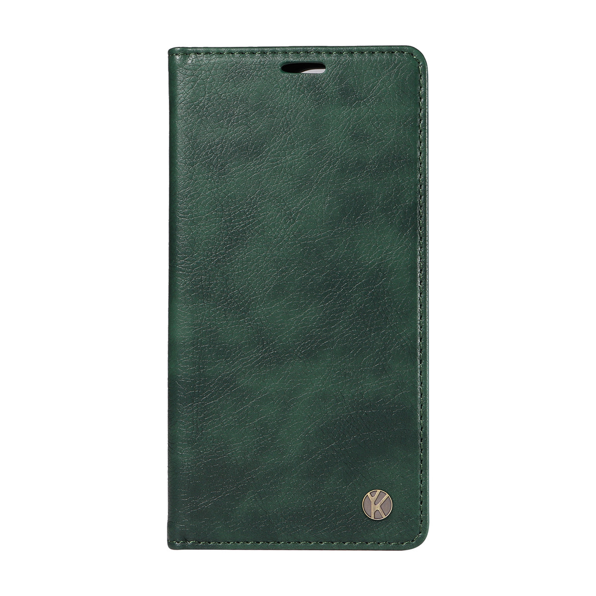 For Oppo Reno14 Pro 5G (China) / Oppo Reno14 Pro 5G (Global) Wallet Case YIKATU YK-006 Magnetic Closure Leather Phone Cover Litchi Texture - Green