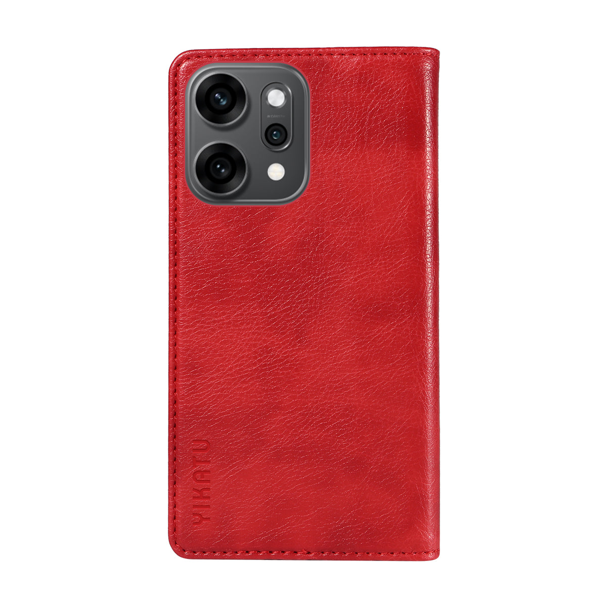 For Oppo Reno14 Pro 5G (China) / Oppo Reno14 Pro 5G (Global) Wallet Case YIKATU YK-006 Magnetic Closure Leather Phone Cover Litchi Texture - Red