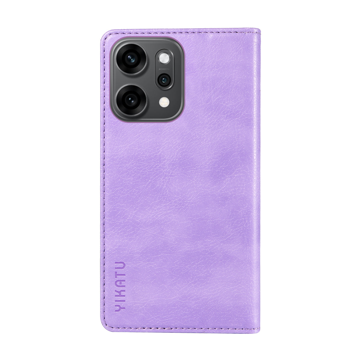 For Oppo Reno14 Pro 5G (China) / Oppo Reno14 Pro 5G (Global) Wallet Case YIKATU YK-006 Magnetic Closure Leather Phone Cover Litchi Texture - Purple