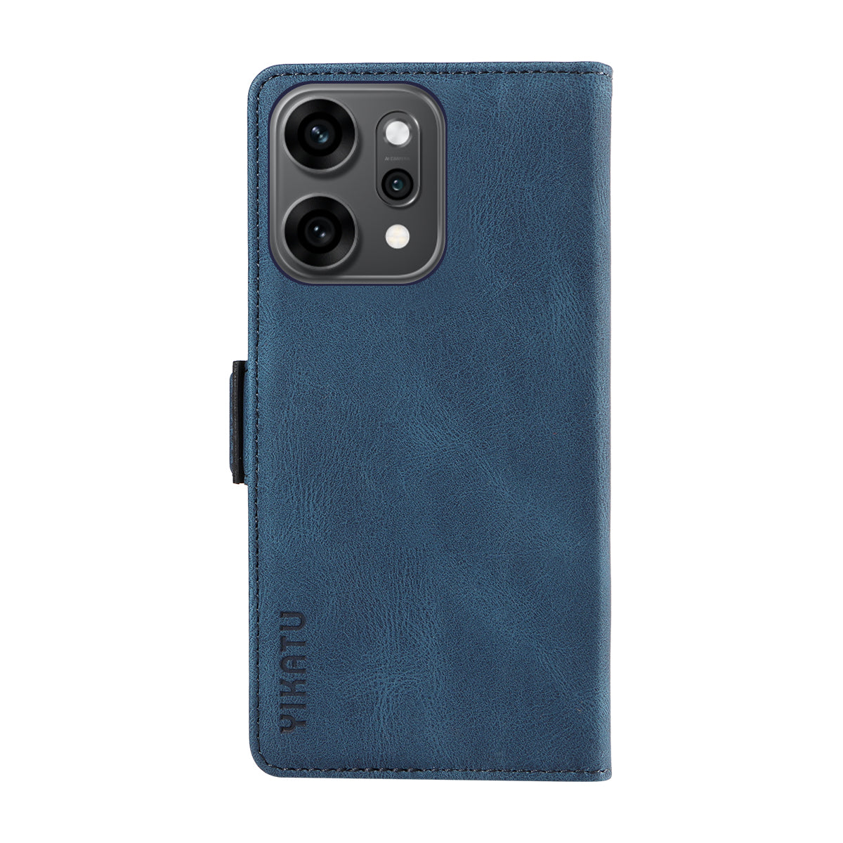 For Oppo Reno14 Pro 5G (China) / Oppo Reno14 Pro 5G (Global) Leather Case YIKATU YK-005 Skin-touch Feeling Wallet Phone Cover - Blue