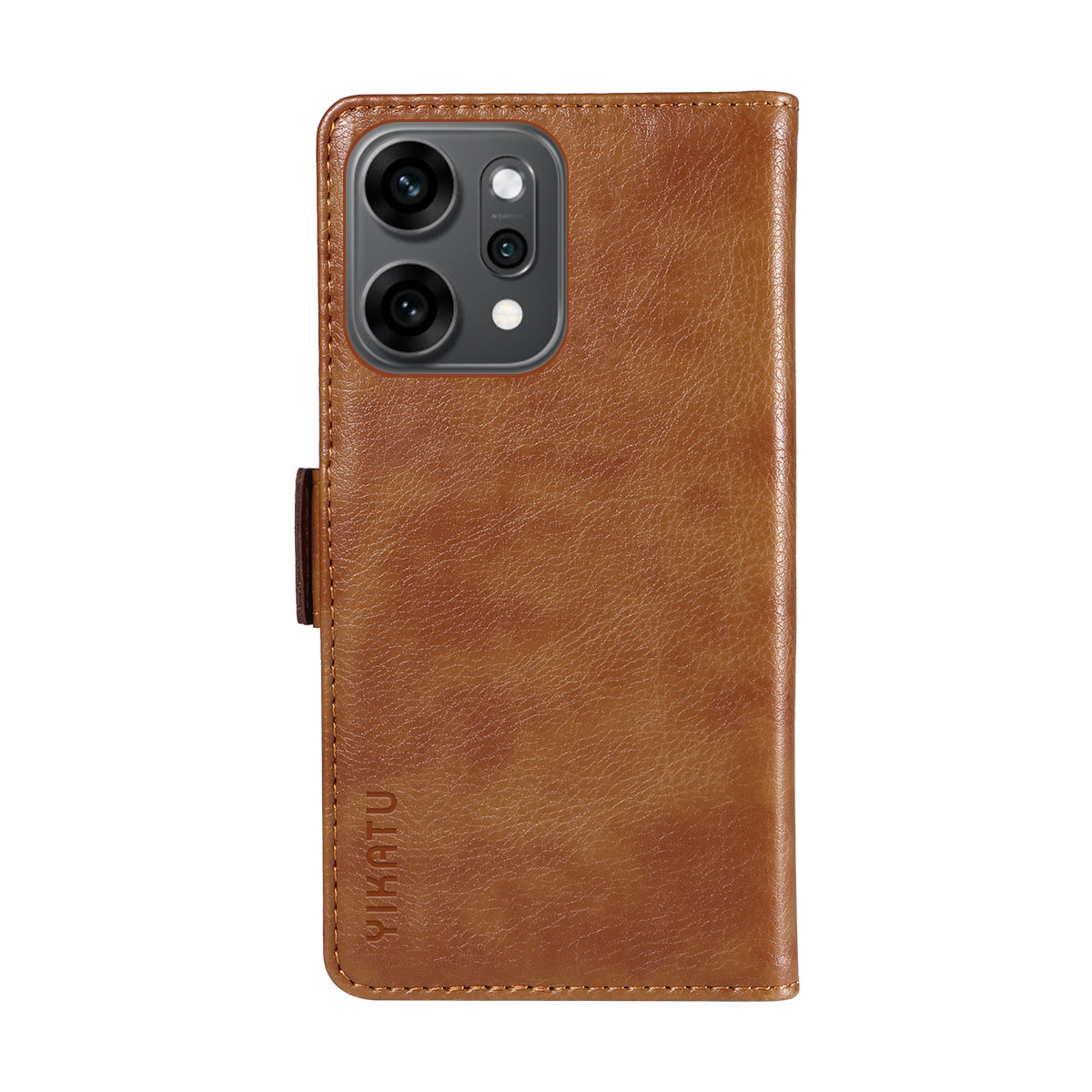 For Oppo Reno14 Pro 5G (China) / Oppo Reno14 Pro 5G (Global) Case YIKATU YK-007 Litchi Texture PU Leather Wallet Phone Cover - Brown