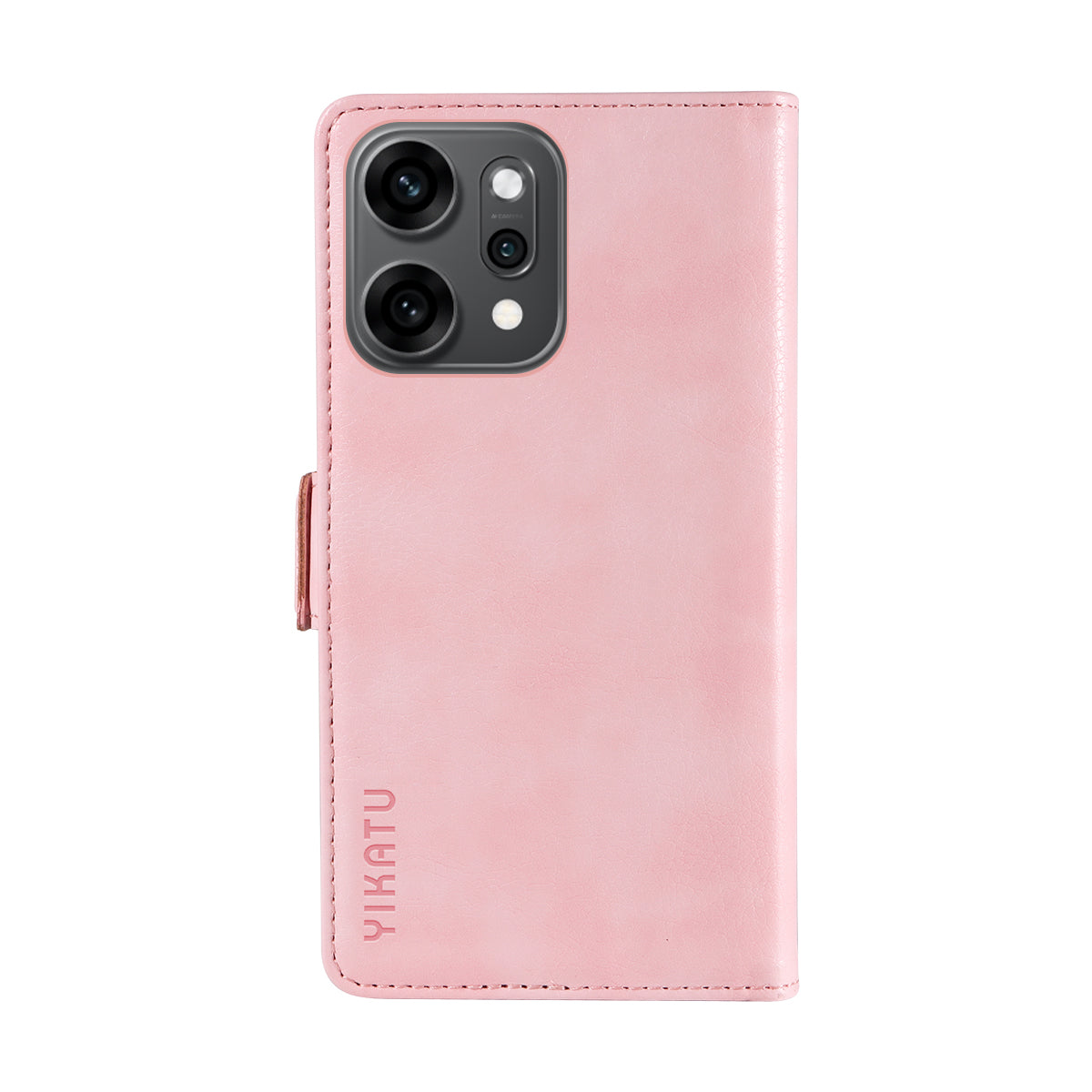 For Oppo Reno14 Pro 5G (China) / Oppo Reno14 Pro 5G (Global) Case YIKATU YK-007 Litchi Texture PU Leather Wallet Phone Cover - Pink