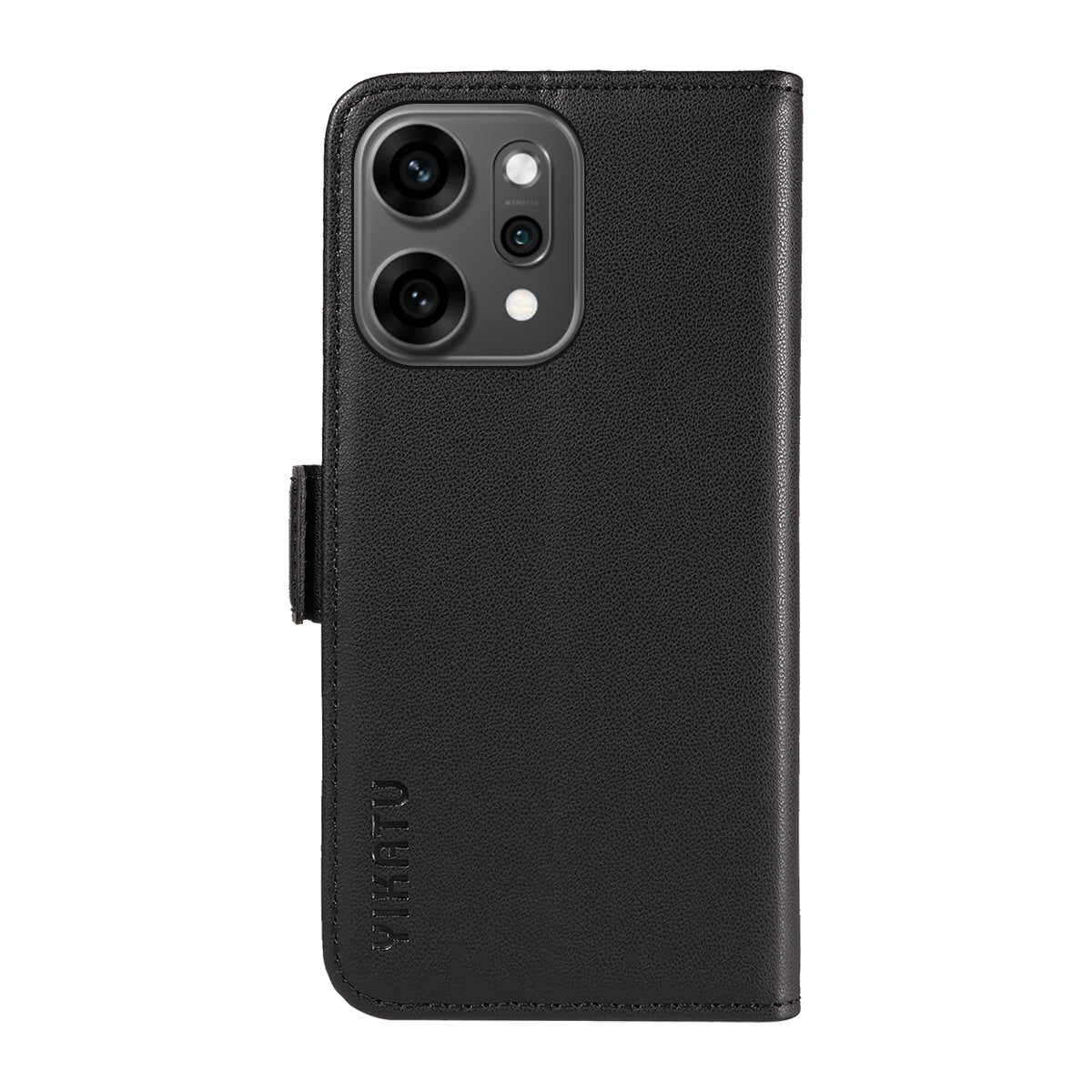 For Oppo Reno14 Pro 5G (China) / Oppo Reno14 Pro 5G (Global) Wallet Phone Case YIKATU YK-003 Leather Stand Cover - Black