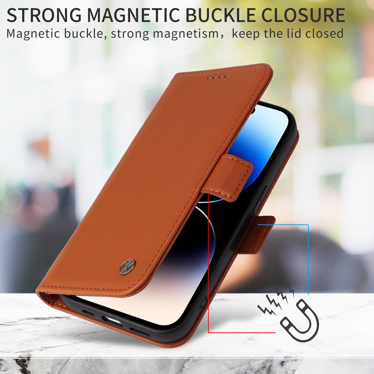 For Oppo Reno14 Pro 5G (China) / Oppo Reno14 Pro 5G (Global) Wallet Phone Case YIKATU YK-003 Leather Stand Cover - Brown