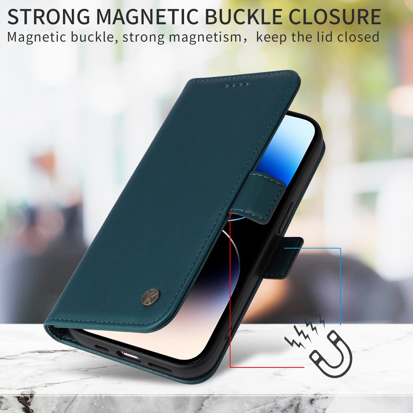For Oppo Reno14 Pro 5G (China) / Oppo Reno14 Pro 5G (Global) Wallet Phone Case YIKATU YK-003 Leather Stand Cover - Green