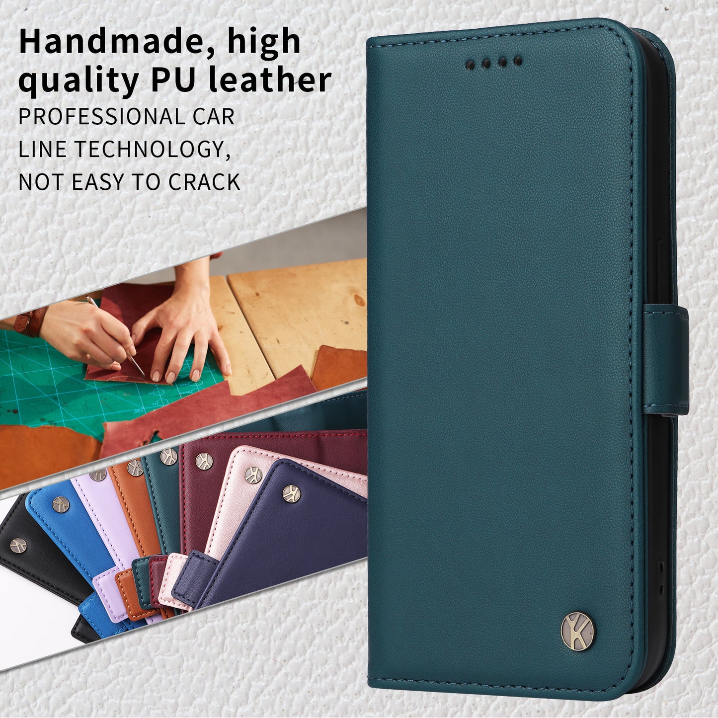 For Oppo Reno14 Pro 5G (China) / Oppo Reno14 Pro 5G (Global) Wallet Phone Case YIKATU YK-003 Leather Stand Cover - Green