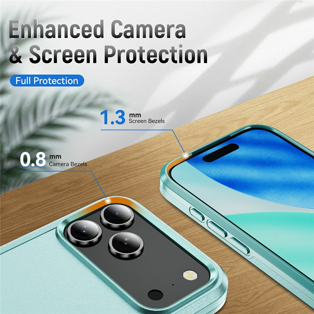 For iPhone 17 Pro Max Case PC + TPU Military Grade Drop Protective Phone Cover - Green