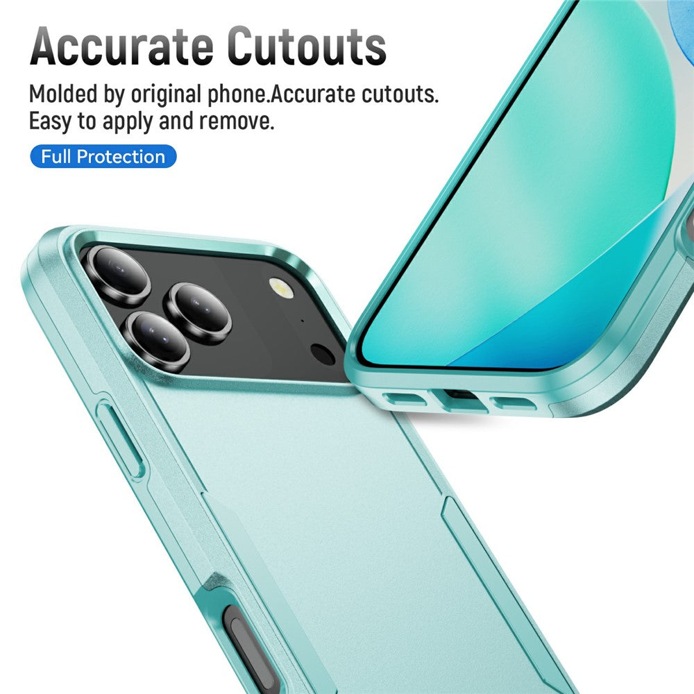 For iPhone 17 Pro Max Case PC + TPU Military Grade Drop Protective Phone Cover - Green