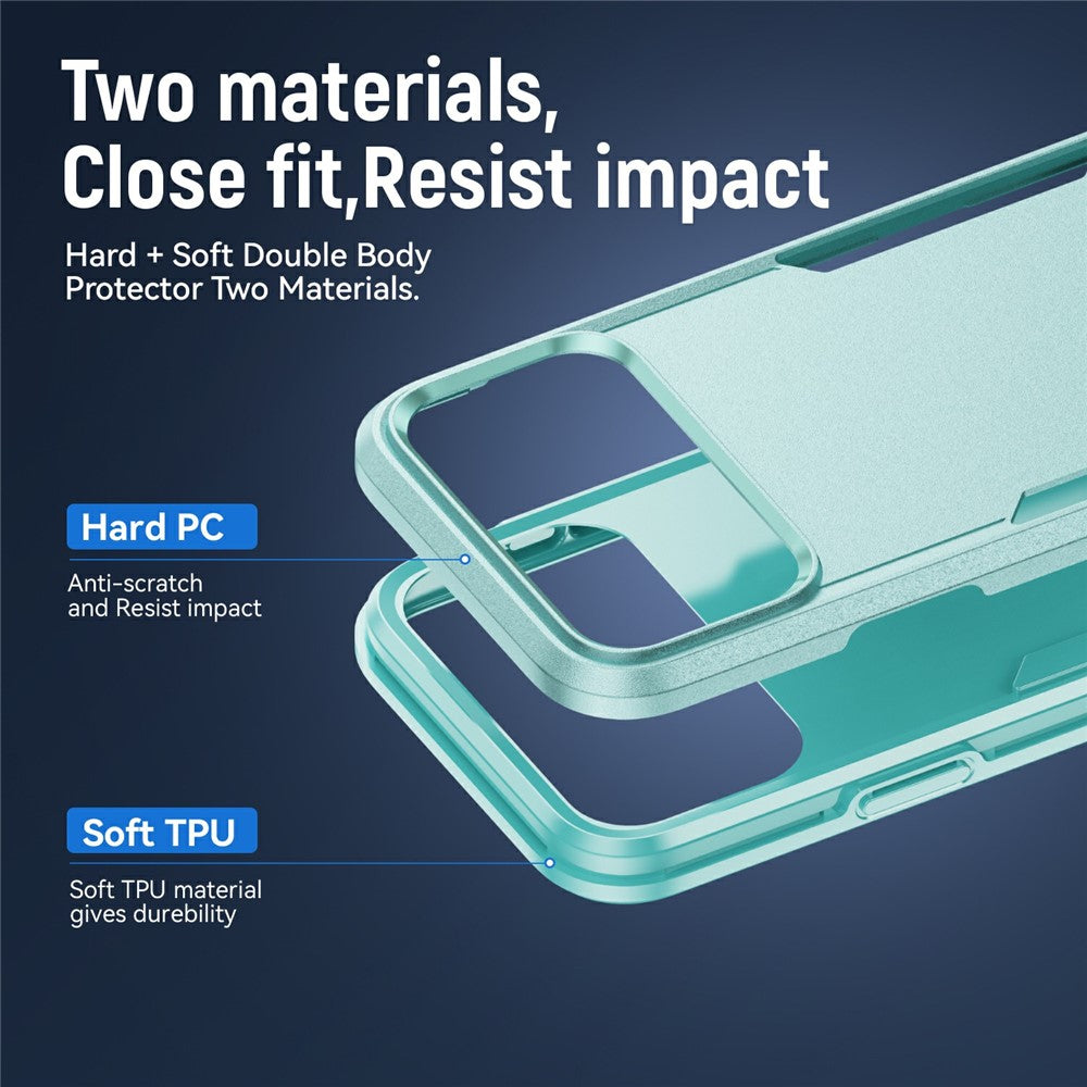 For iPhone 17 Pro Max Case PC + TPU Military Grade Drop Protective Phone Cover - Green