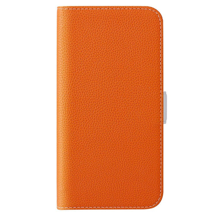 For Google Pixel 7 5G Litchi Texture PU Leather Full Protection Case Candy Color Phone Wallet Cover with Stand - Orange