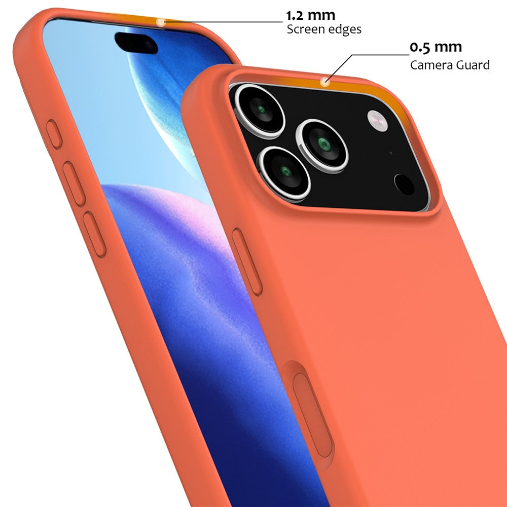 For iPhone 17 Pro Max Case Compatible with MagSafe Anti-Drop Liquid Silicone Phone Cover - Orange