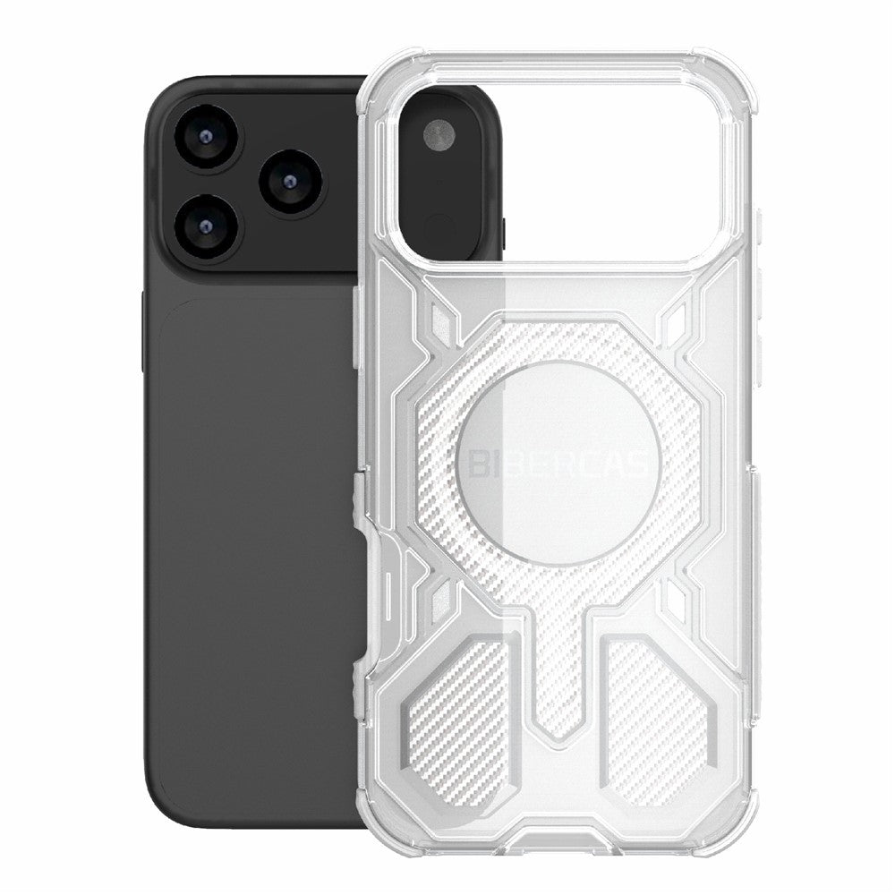 BIBERCAS J-16 Transparent Series For iPhone 17 Pro Max Case Compatible with MagSafe TPU + PC Phone Cover - Transparent