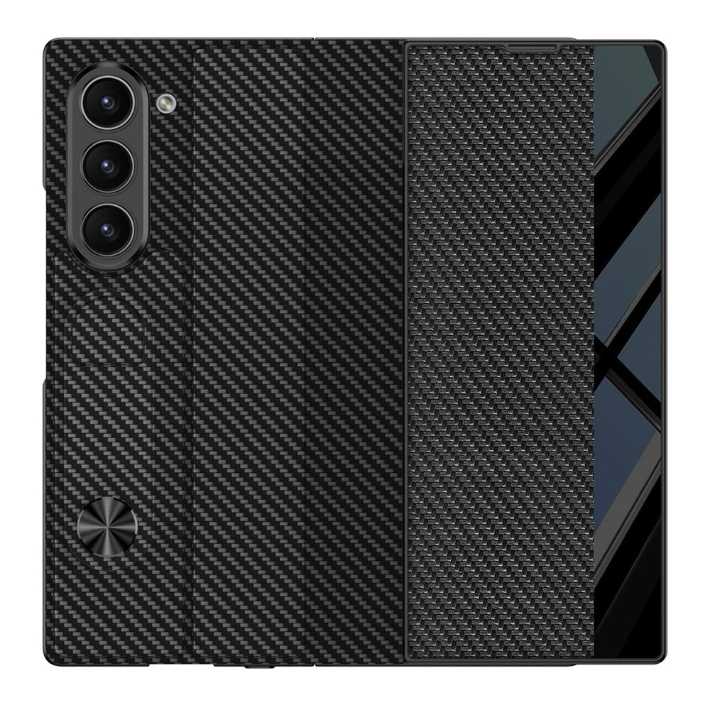 GKK For Samsung Galaxy Z Fold7 5G Stand Case PC + PU Leather Flip Phone Cover with Screen Film - Titanium Grey