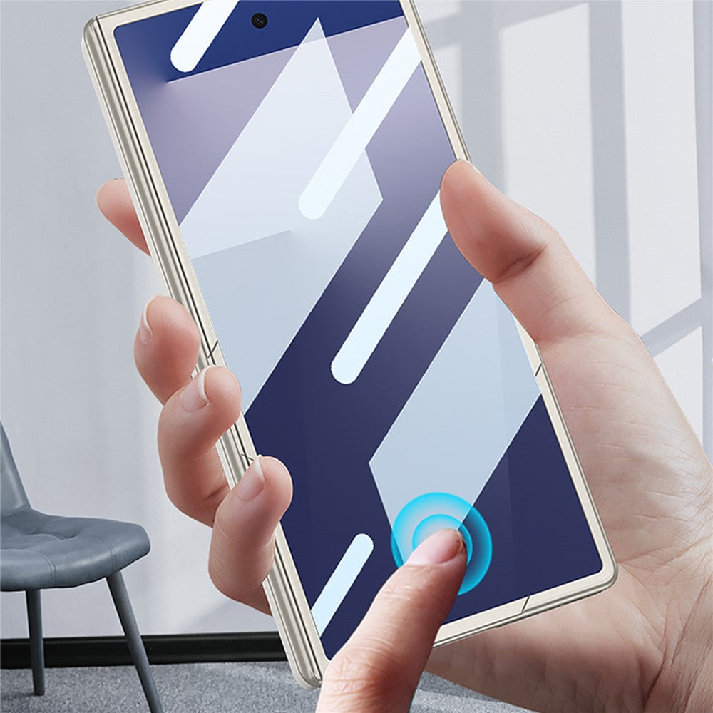 GKK For Samsung Galaxy Z Fold7 5G Case Hinge Protection PC Phone Cover with Screen Film, Wireless Charging Compatible - Grey