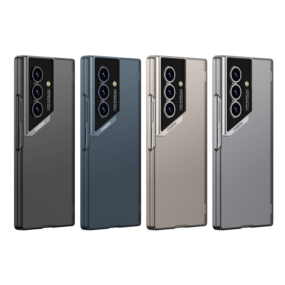 GKK For Samsung Galaxy Z Fold7 5G Case Hinge Protection PC + Tempered Glass Shockproof Phone Cover - Black