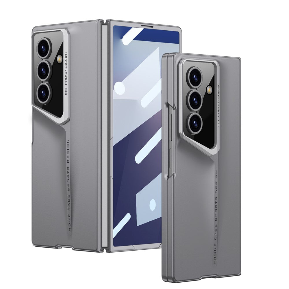 GKK For Samsung Galaxy Z Fold7 5G Case PC + Tempered Glass Ultra Slim Phone Cover - Grey