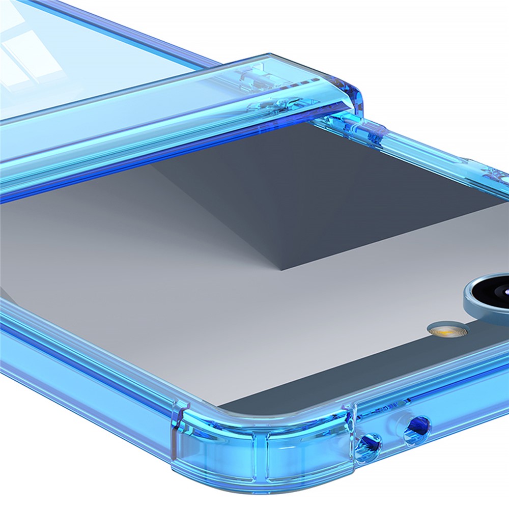 GKK For Samsung Galaxy Z Flip7 5G Case Airbag Hinge Protection Shockproof TPU Phone Cover - Transparent