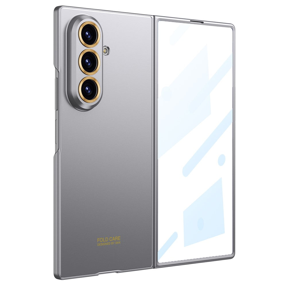 GKK For Samsung Galaxy Z Fold7 5G Case Hard PC Tempered Glass Ultra Slim Phone Cover - Grey