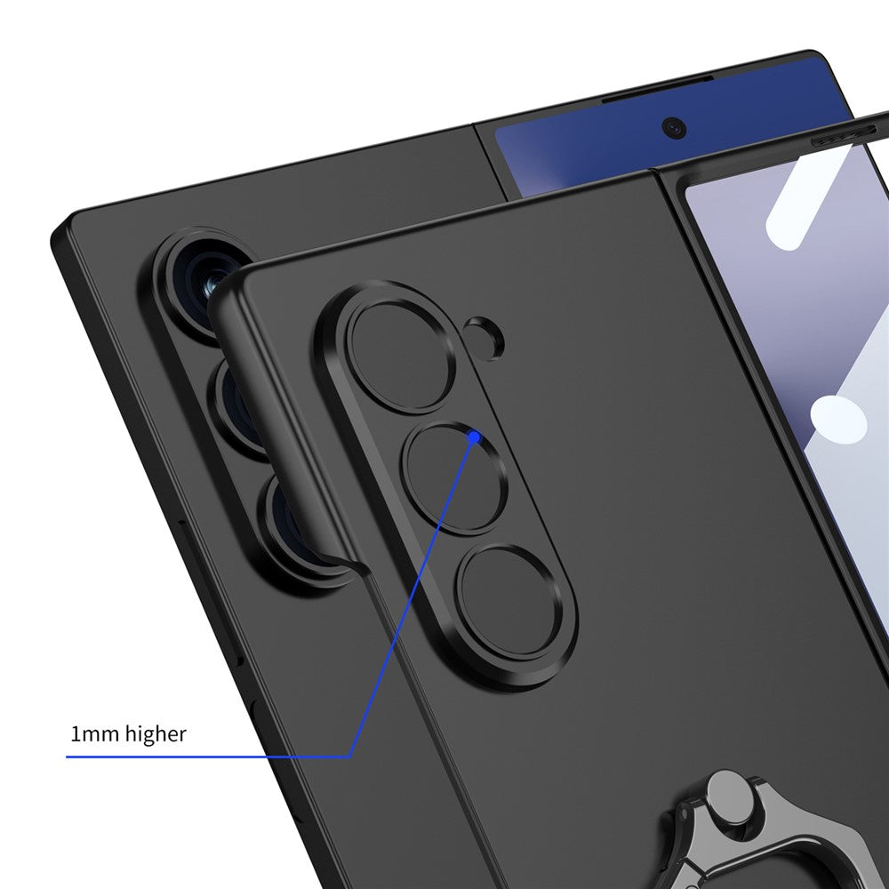 GKK For Samsung Galaxy Z Fold7 5G Case Kickstand Slim PC Phone Cover with Screen Protector - Grey