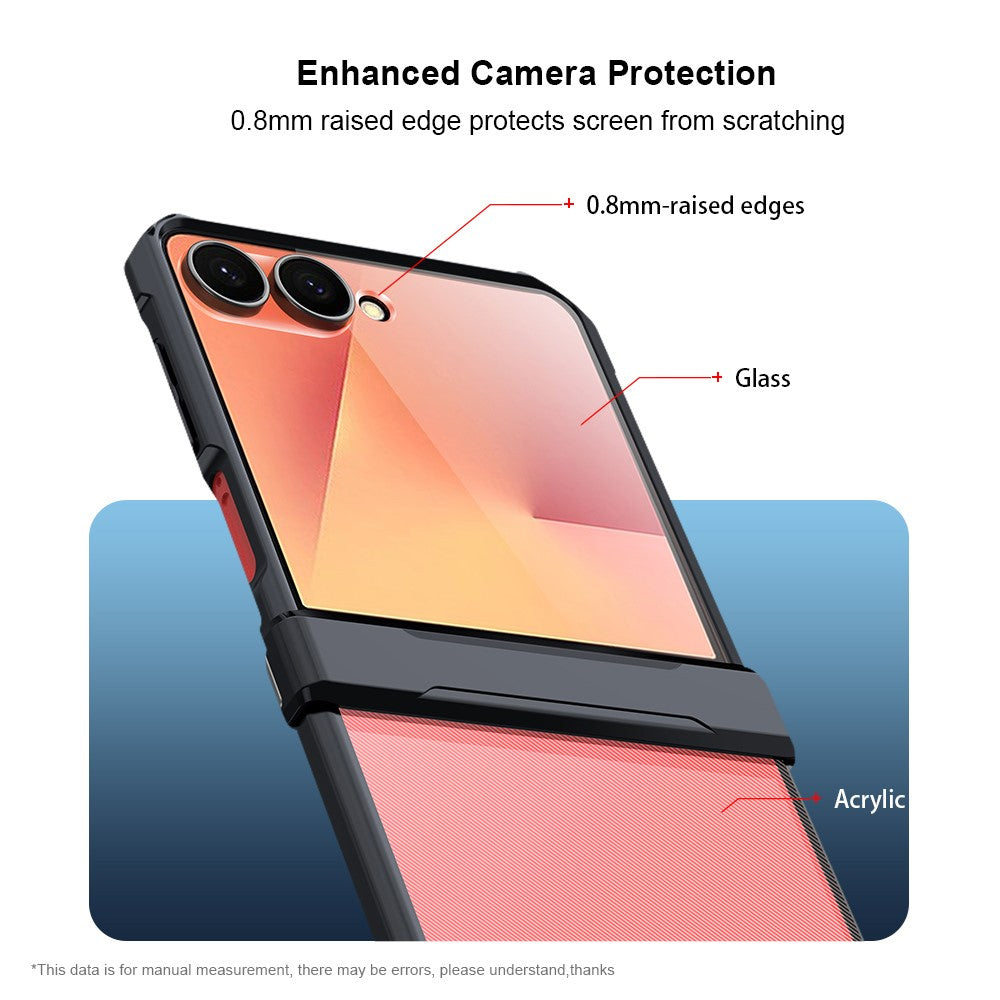 XUNDD For Samsung Galaxy Z Flip7 5G Case TPU + Acrylic Phone Cover with Small Screen Protector