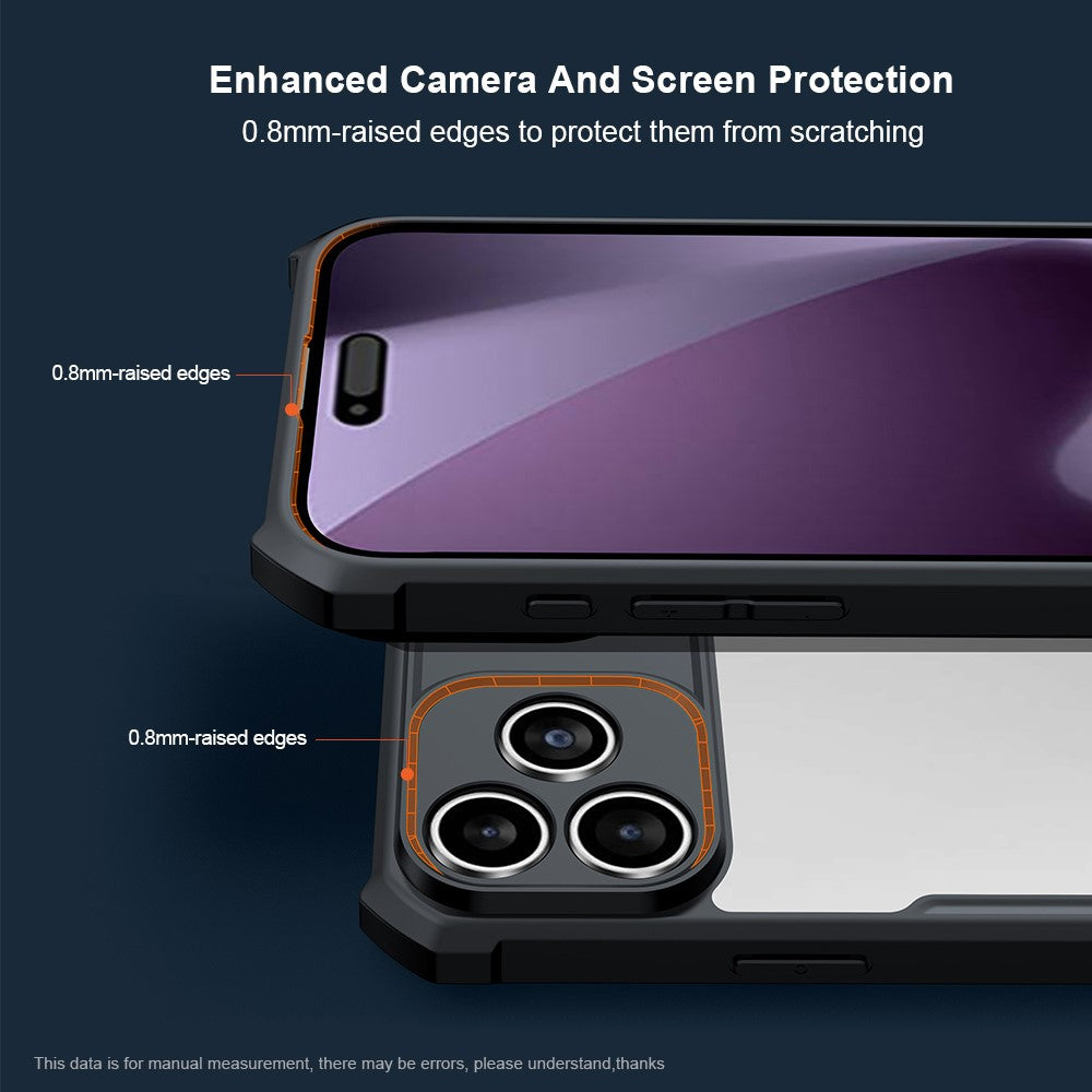 XUNDD For iPhone 17 Pro Max Case Dropproof TPU + Acrylic Clear Back Phone Cover