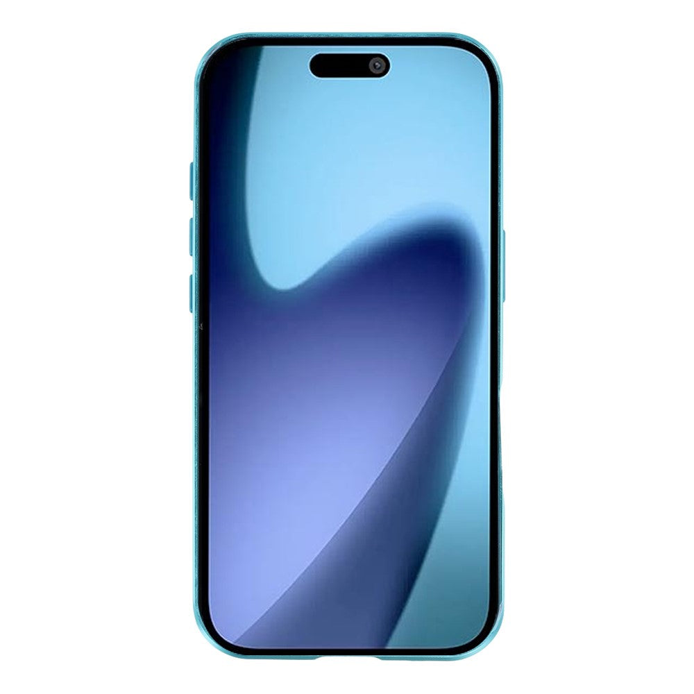 For iPhone 17 Pro Max Case Double-Sided Tempered Glass Magnetic Clear Phone Cover - Blue