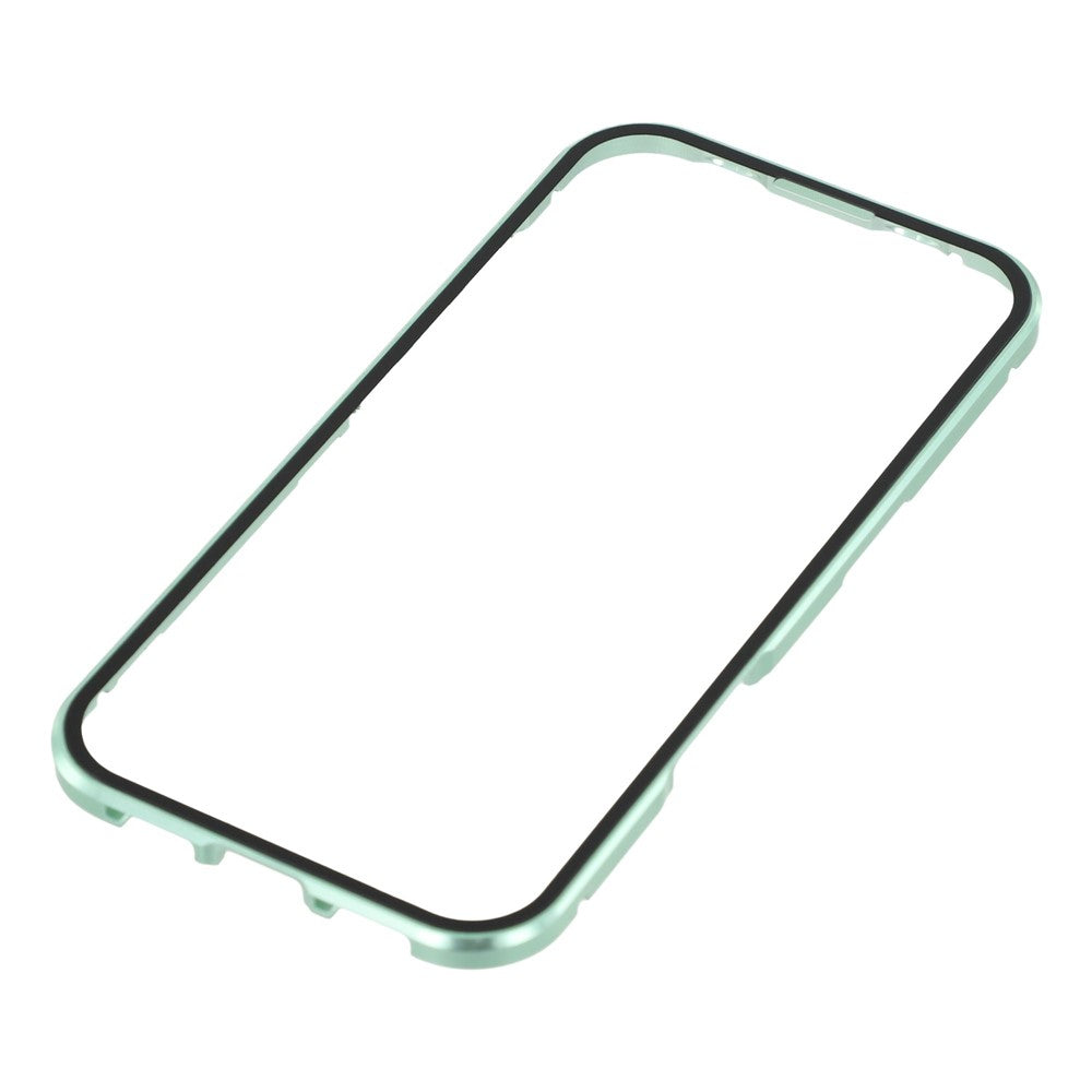 For iPhone 17 Pro Max Case Double-Sided Tempered Glass Magnetic Clear Phone Cover - Green