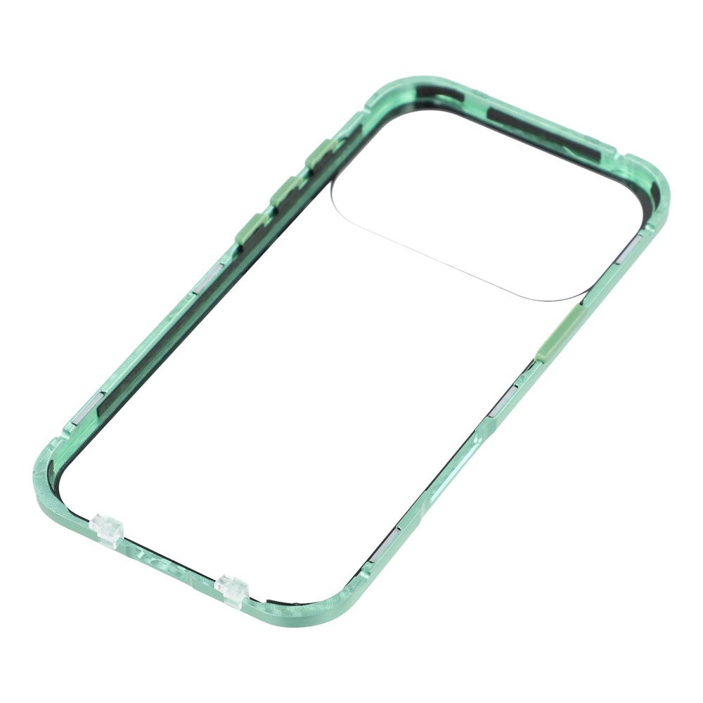 For iPhone 17 Pro Max Case Double-Sided Tempered Glass Magnetic Clear Phone Cover - Green
