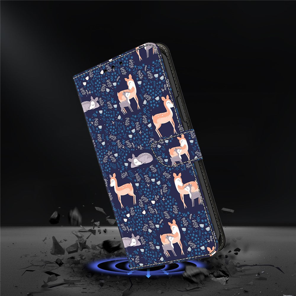 For iPhone 17 Pro Max Wallet Case Pattern Printing PU Leather Flip Stand Phone Cover - Sika Deer