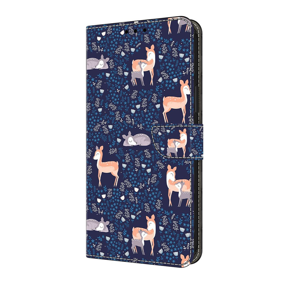 For iPhone 17 Pro Max Wallet Case Pattern Printing PU Leather Flip Stand Phone Cover - Sika Deer