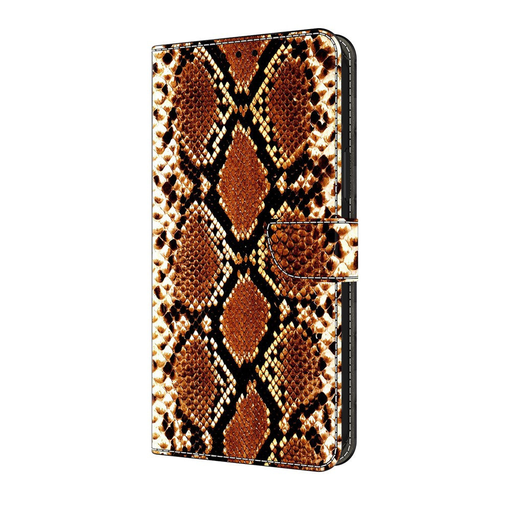For iPhone 17 Pro Max Wallet Case Pattern Printing PU Leather Flip Stand Phone Cover - Metallic Scales