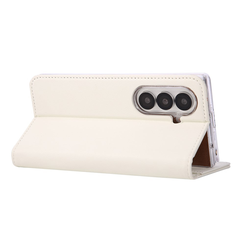 ABEEL For Samsung Galaxy Z Fold7 5G Phone Case RFID Blocking Leather Flip Cover - White