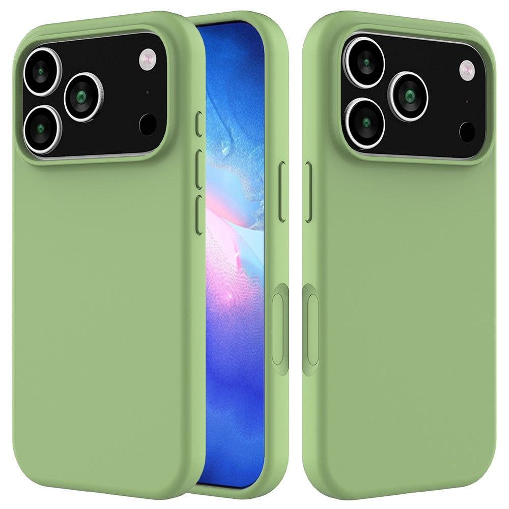 For iPhone 17 Pro Max Case Drop Proof Liquid Silicone Soft Lining Back Phone Cover - Mint Green