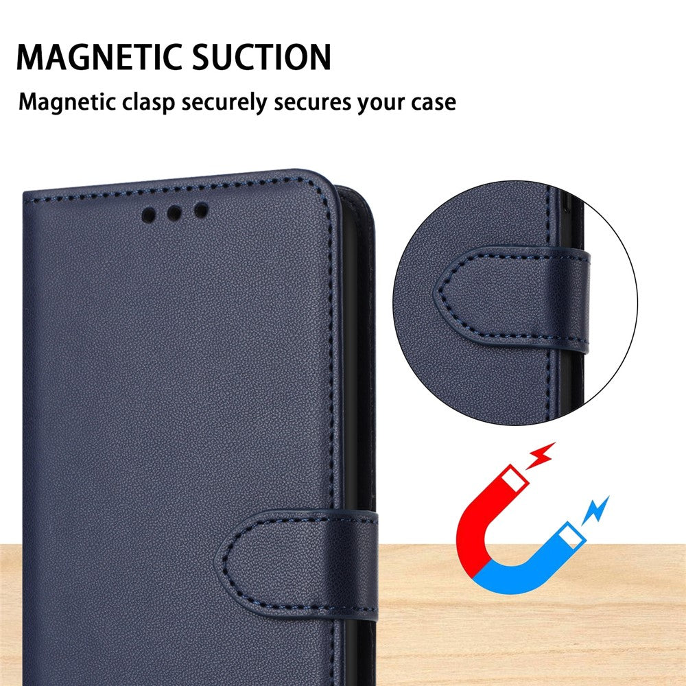 For iPhone 17 Pro Max Case Stand Wallet Leather Phone Cover with Strap - Blue