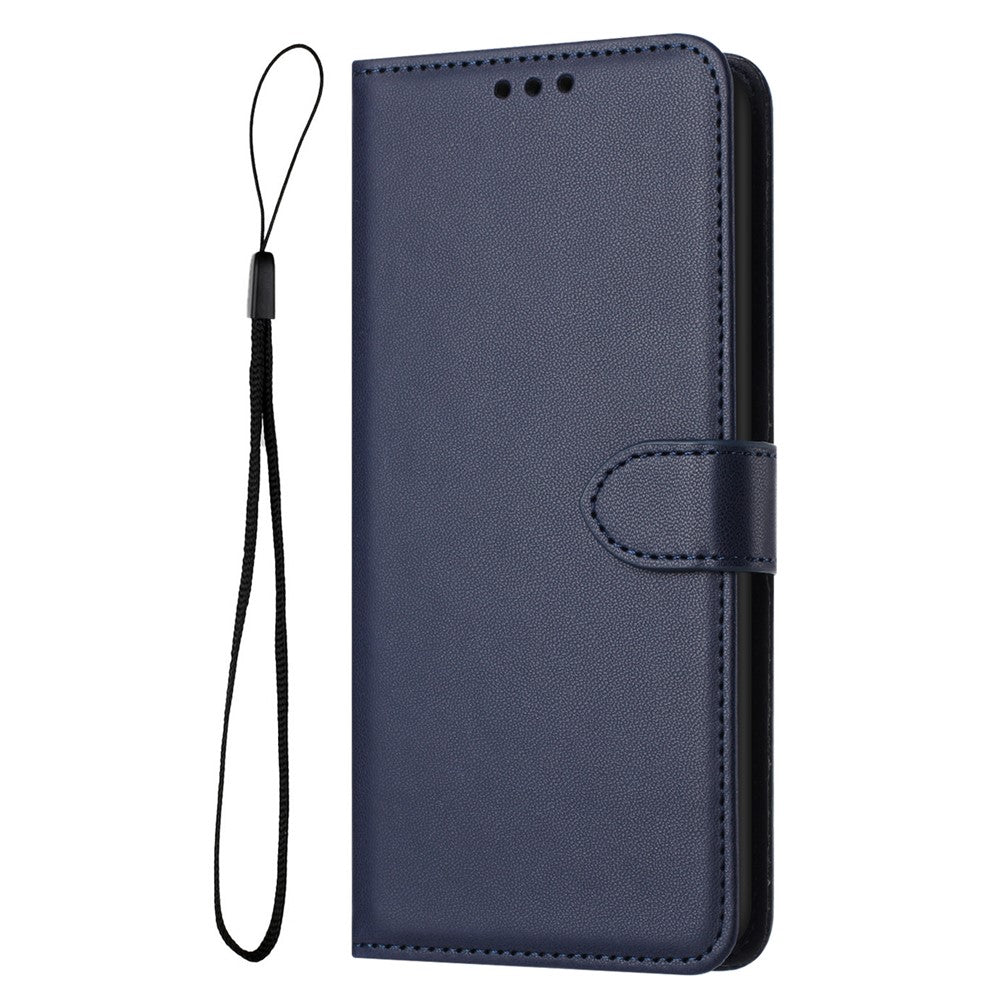 For iPhone 17 Pro Max Case Stand Wallet Leather Phone Cover with Strap - Blue