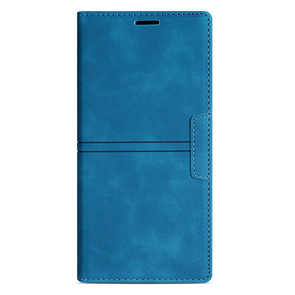 For iPhone 17 Pro Max Wallet Case Magnetic Closing Leather Phone Cover - Blue