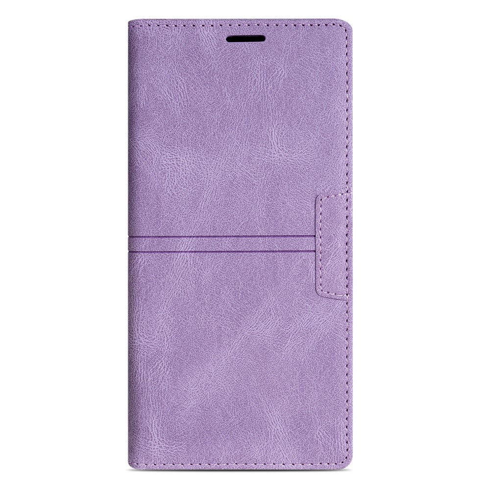 For iPhone 17 Pro Max Wallet Case Magnetic Closing Leather Phone Cover - Purple