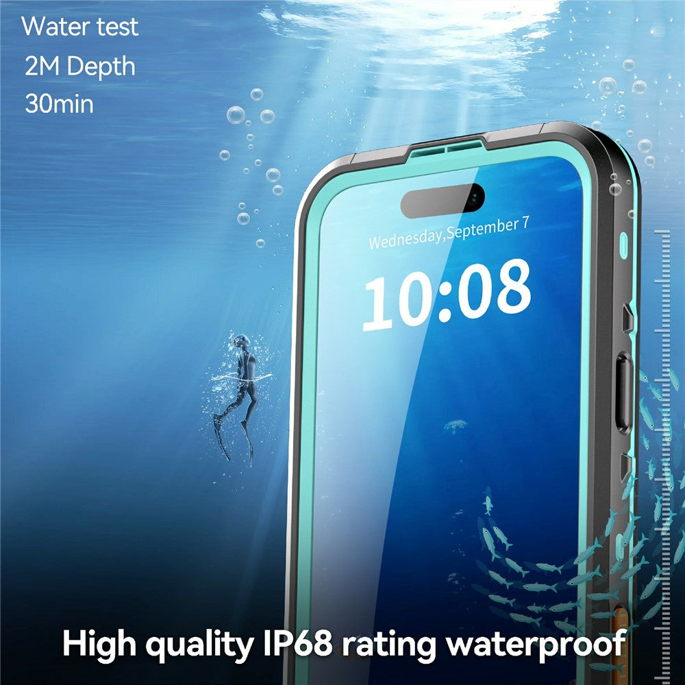 REDPEPPER Dot+ Series For iPhone 17 Pro Max Cellphone Case Compatible with MagSafe IP68 Waterproof Clear Back Phone Cover - Blue