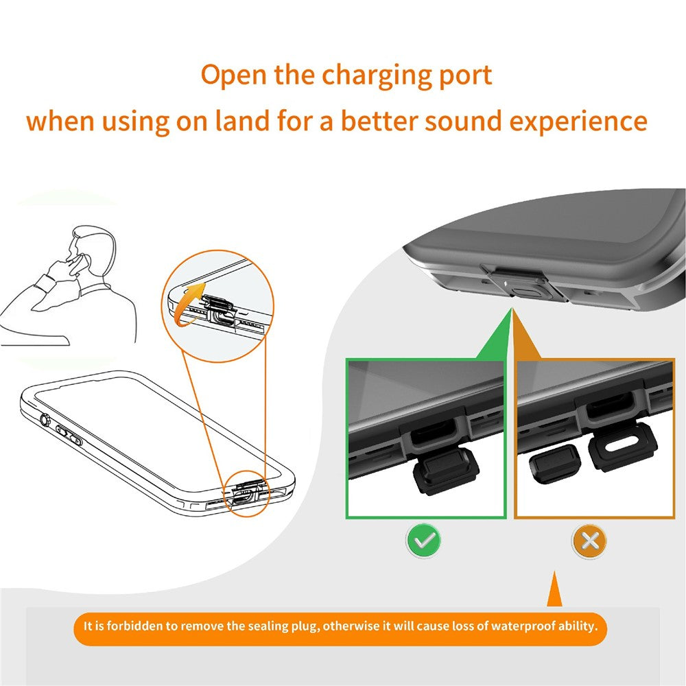 REDPEPPER Dot+ Series For iPhone 17 Pro Max Cellphone Case Compatible with MagSafe IP68 Waterproof Clear Back Phone Cover - Black