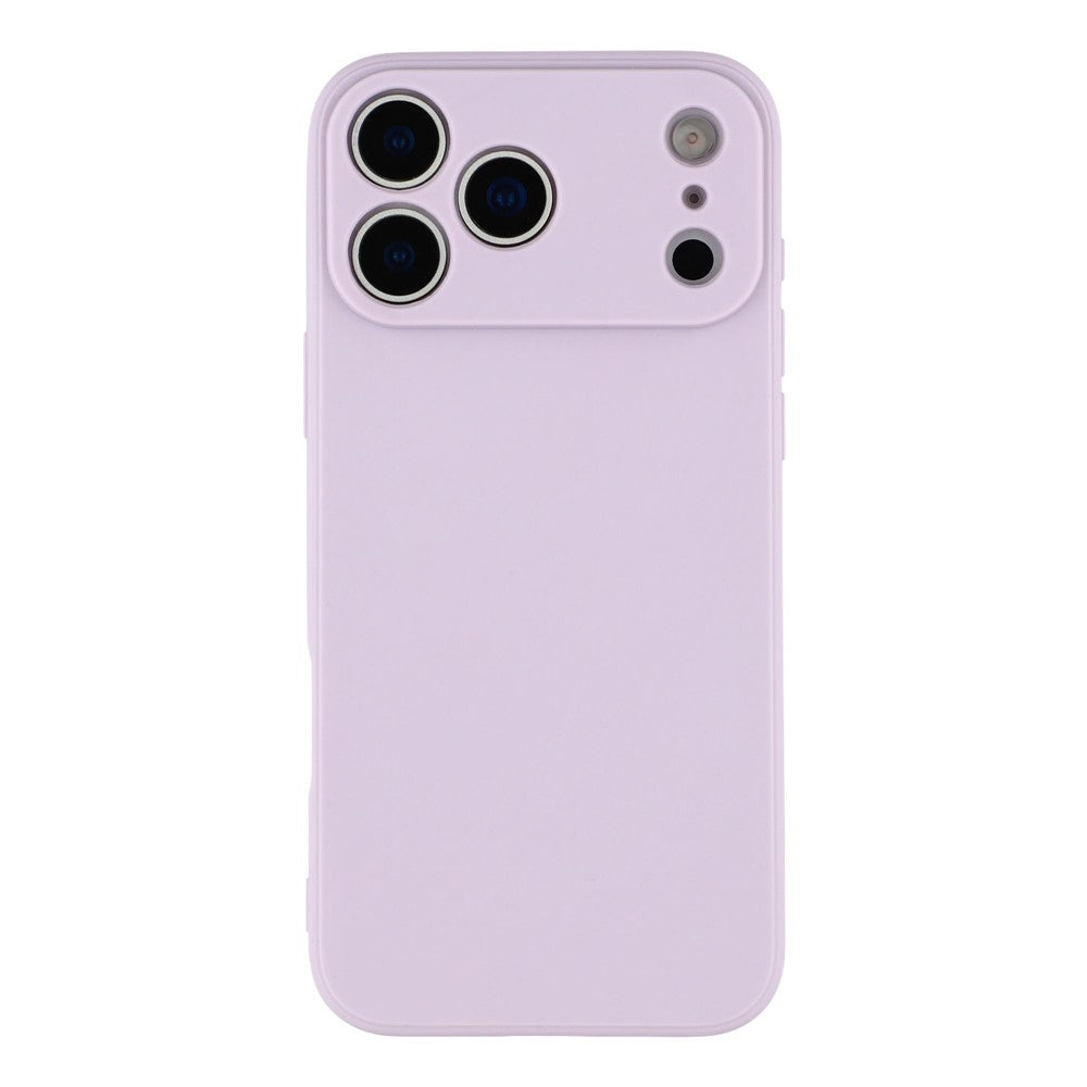 For iPhone 17 Pro Max Case Precise Cutouts Straight Edge TPU Shockproof Phone Cover - Purple