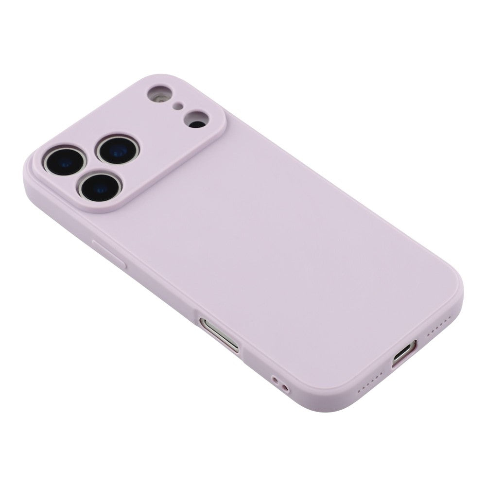 For iPhone 17 Pro Max Case Precise Cutouts Straight Edge TPU Shockproof Phone Cover - Purple