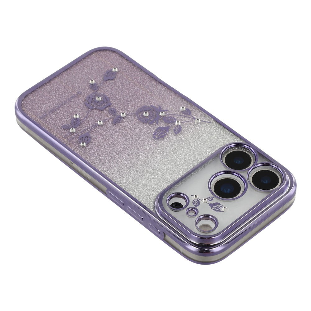 KADEM For iPhone 17 Pro Max Case Flower TPU Flexible Gradient Phone Cover - Purple