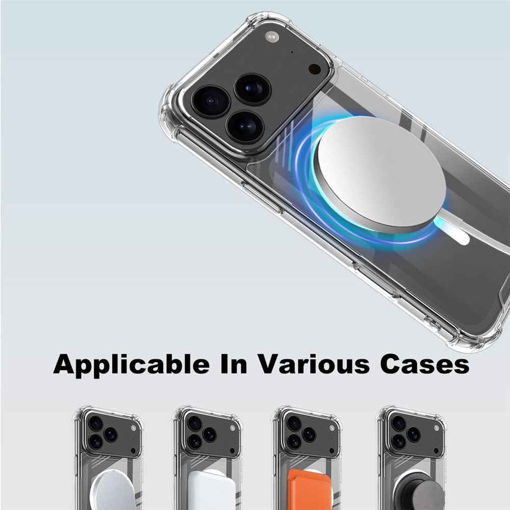 IMAK For iPhone 17 Pro Max Case Compatible with MagSafe Shockproof PC TPU Clear Phone Cover